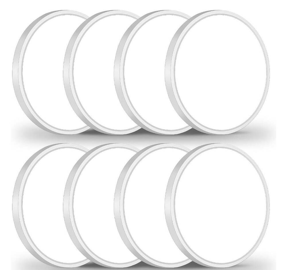 Brightever LED Ceiling Light 7 Inch White Flush Mount 8-Pack